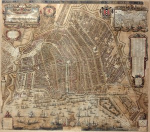 Mappa di Amsterdam da Balthasar Florisz. van Berckenrode